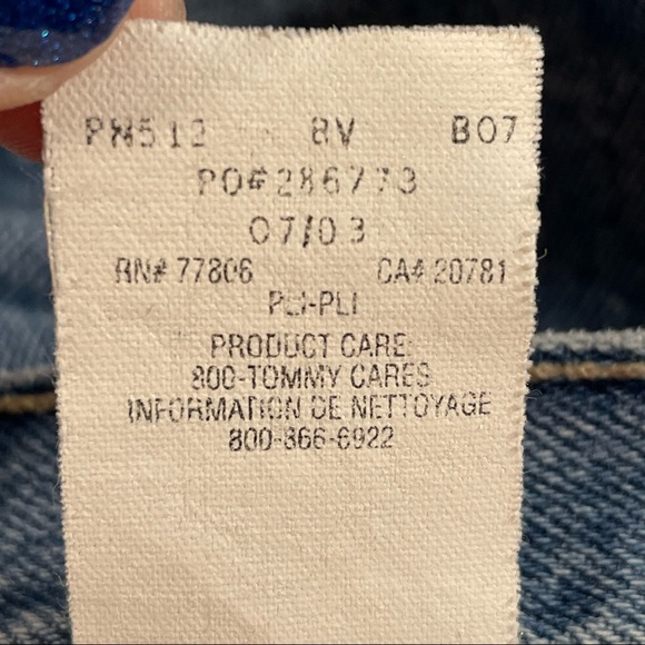 Tommy Hilfiger 2003 High Rise Straight Relaxed Leg Light Wash Mom Jeans Size 14 - Picture 14 of 16